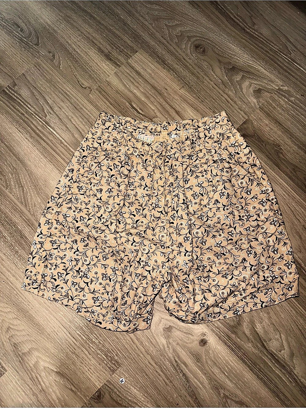 Reef Tan Floral High Waist Shorts